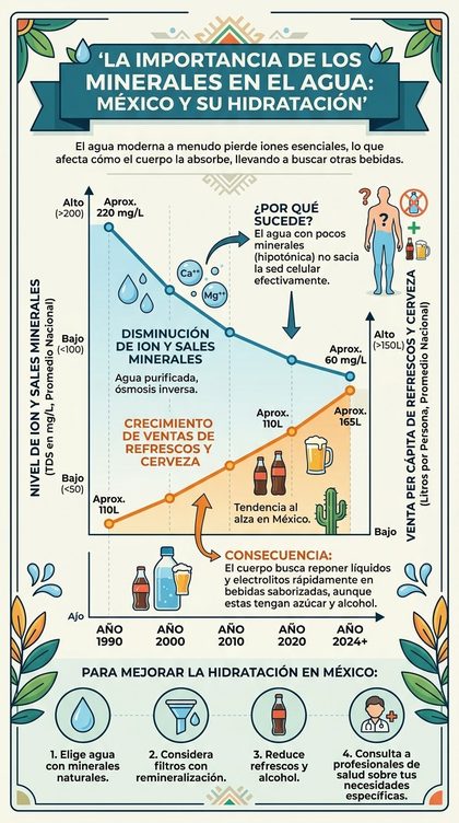 La importancia de los minerales en el agua: México y su hidratación