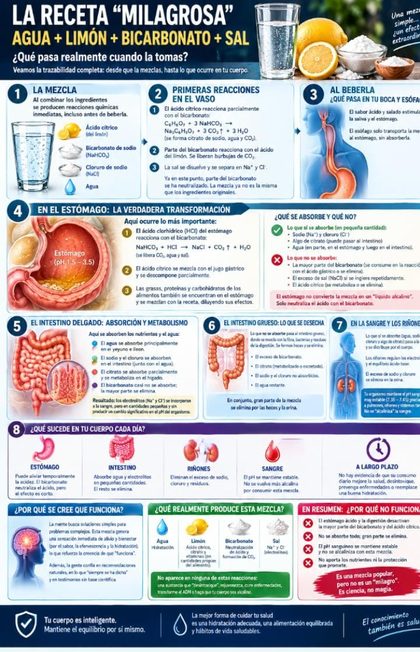 La receta milagrosa: agua, limón, bicarbonato y sal